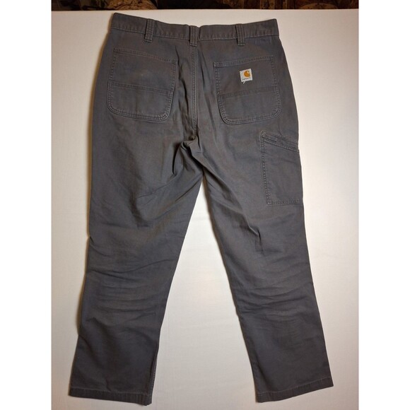 CARHARTT Men's Relaxed Fit Canvas Work Pants Gray Charcoal 36 X 32 - Picture 8 of 10